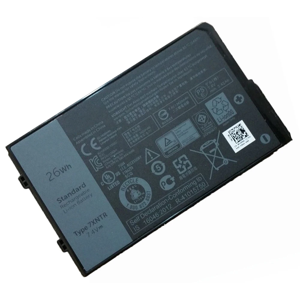 New Genuine Original 7XNTR 7.4V 26Wh Laptop Battery for Dell Latitude 7202 7212 Rugged Extreme Tablet J7HTX 34Wh