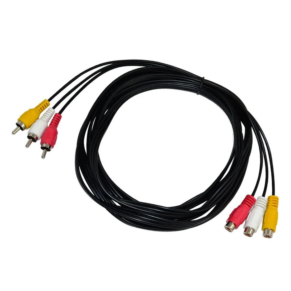 

3 Splitter Audio Adapter Cable Standard Connectors for Composite Video Stereo Audio Devices 3 Male to Female Cable