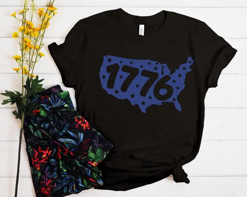 1776 Shirt, Independence Shirt, 13 Stars Shirt American History  Fourth of July, Independence Day Shirt 100% Cotton Fashion y2k