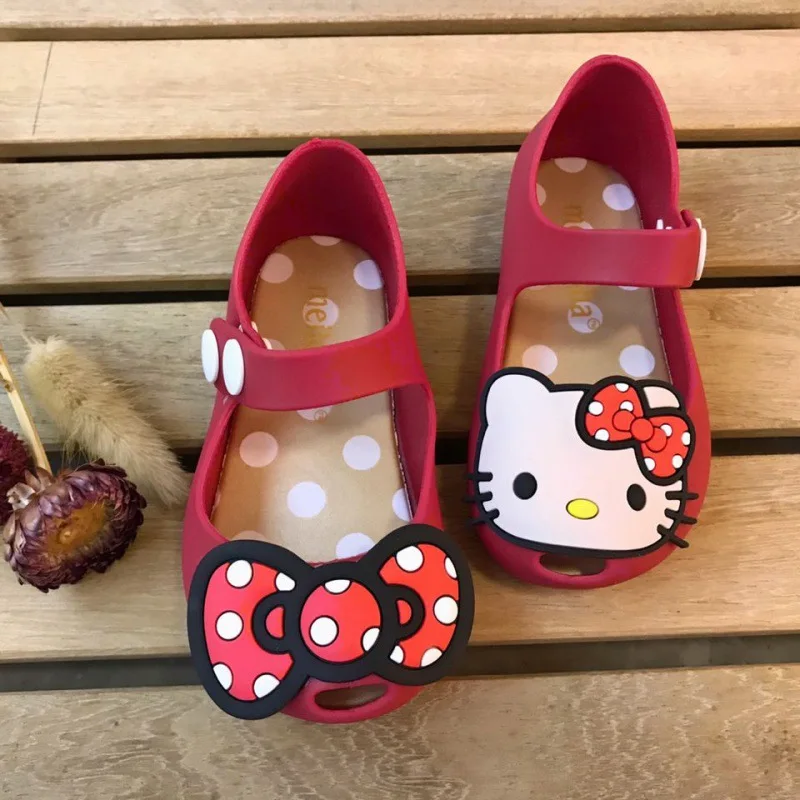 KT Cat Baby Children\'s Sandals Girl Minnie Princess Shoes Cartoon Four Seasons Shoes 1-6 Year Old Waterproof Jelly Rubber Shoes