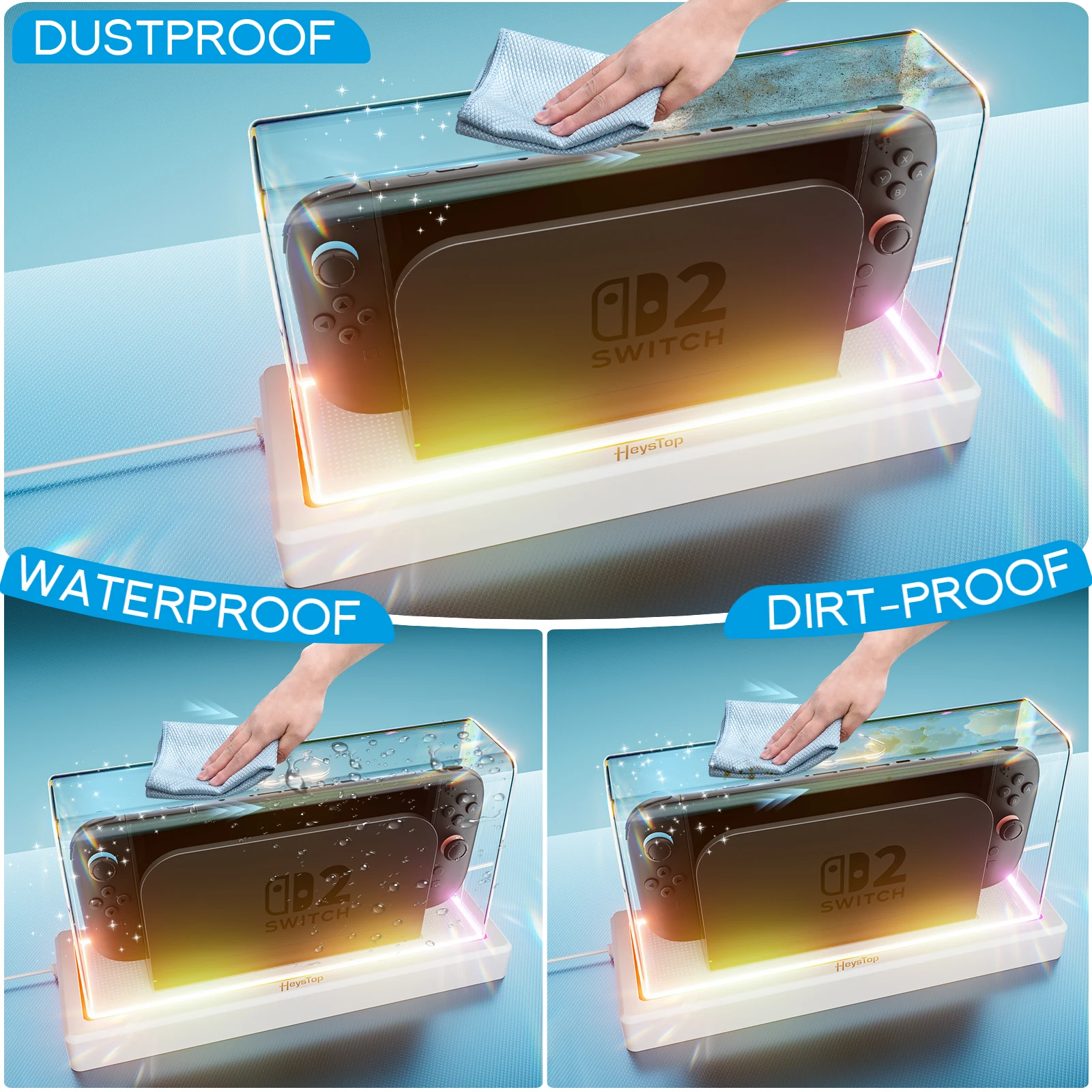 ฝาครอบกันฝุ่นพร้อมฐานไฟ LED สำ - Display Case Acrylic บทวิจารณ์และราคา