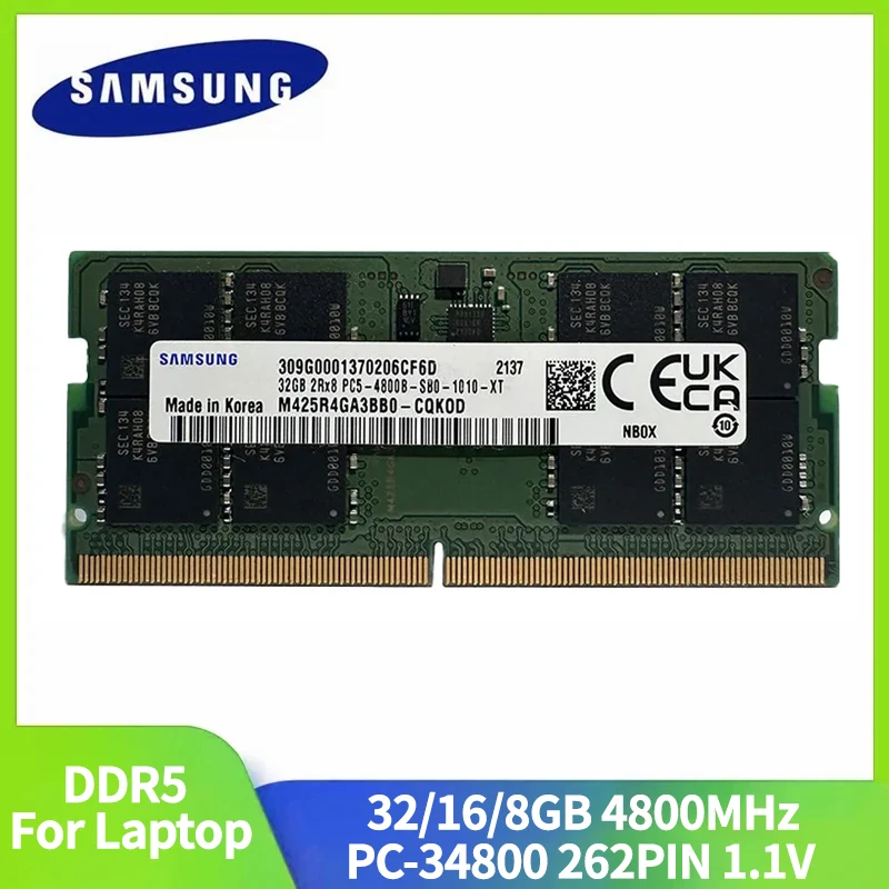SAMSUNG ノートPC用 DDR5 16GB 4800MHz 1.1V 262ピン