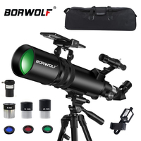 BORWOLF  90600 Astronomical Telescope, High Power Large Aperture 90MM HD Professional for Deep Space Observation Star Gazing,