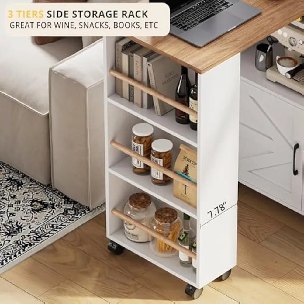 ไอส์แลนด์ครัวพร้อมที่เก็บของและเต้ารับไฟฟ้า, ไอส์แลนด์ครัวแบบมีล้อพร้อมโต๊ะอาหารแบบขยายได้, รถเข็นครัวพร้อม