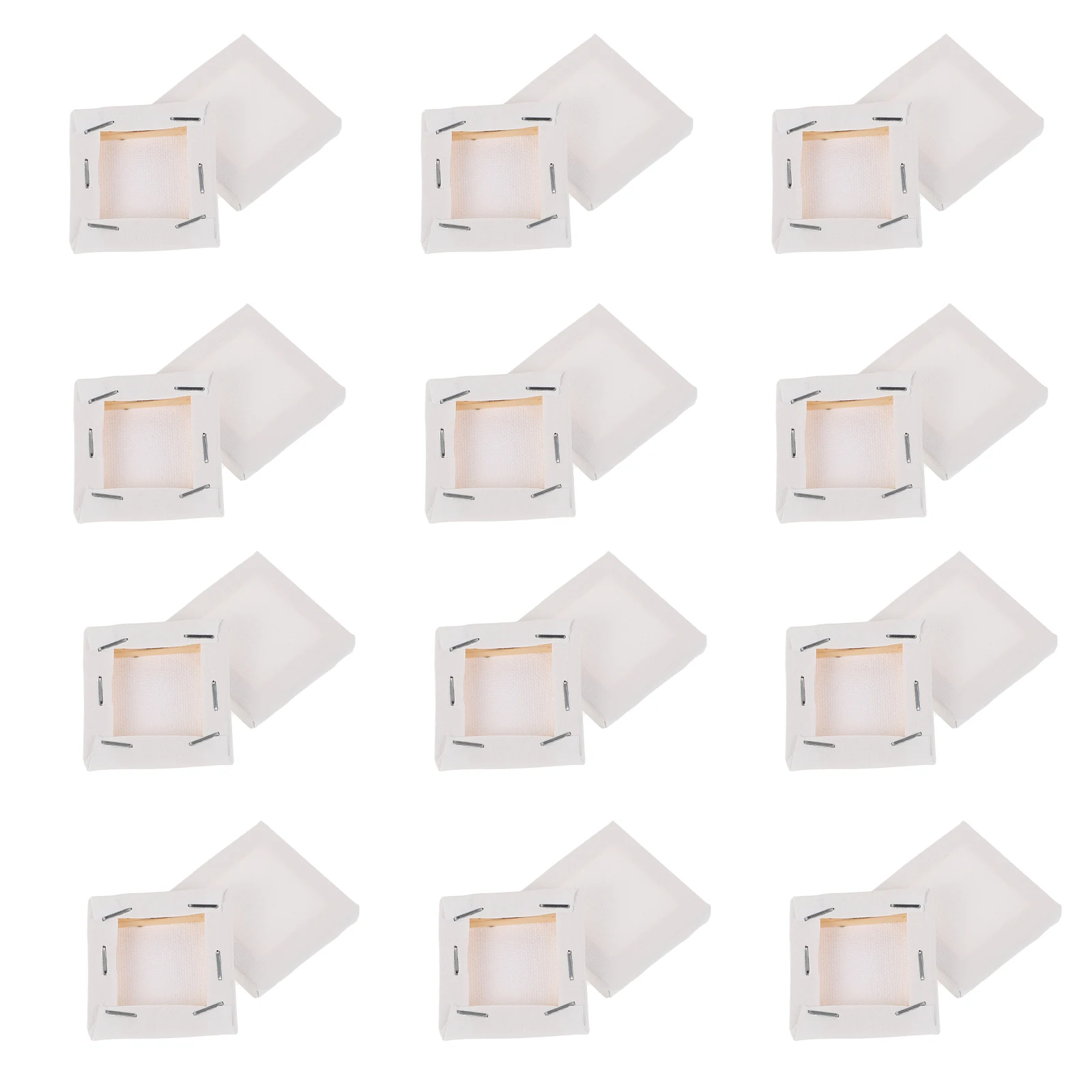 

24 Pcs Mini Canvas Frames Stretched Blank Square Board for Painting Oil Stretcher Panels DIY Creativity Gift Ideas