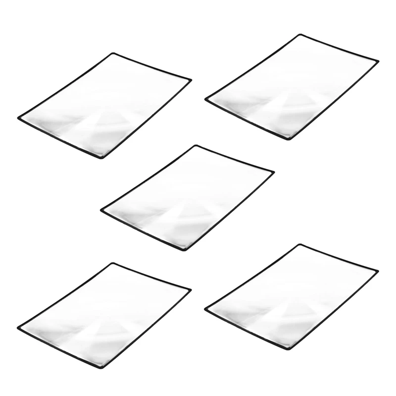 5X Reading Support Sheet Magnifier Magnifying Glass 3-Zoom Black