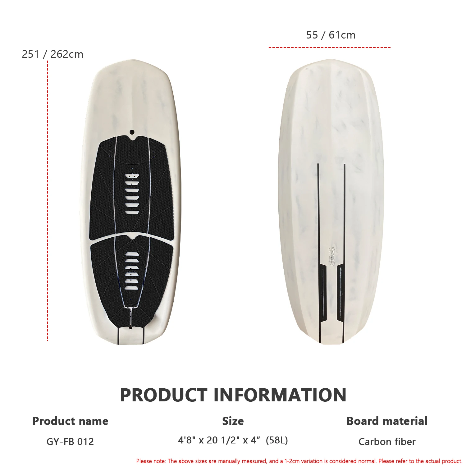 50-120L Customized Carbon Kitesurf Wingfoil Hydrofoil Surfing Wing Waterplay Downwind Pumping Sup Efoil Surfboard Foil Board