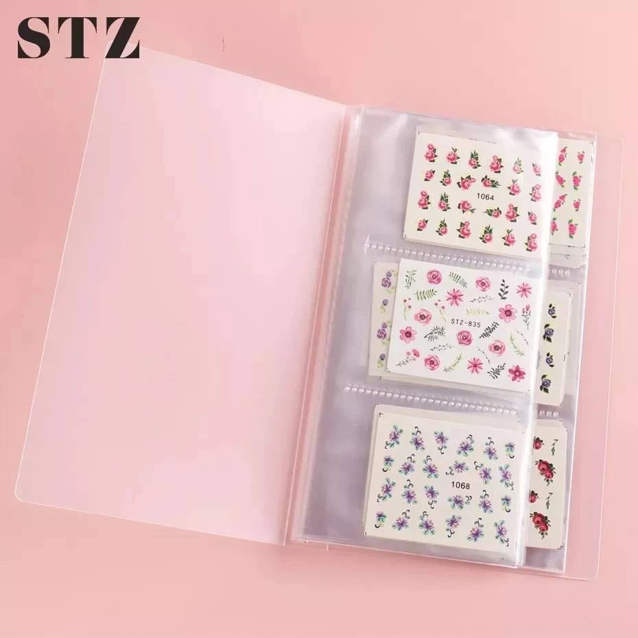 

84 Slots Storage Box for Nail Art Sticker Container Case Display Holder Photo Album Book Card Folder Package Bag Organizer #2011