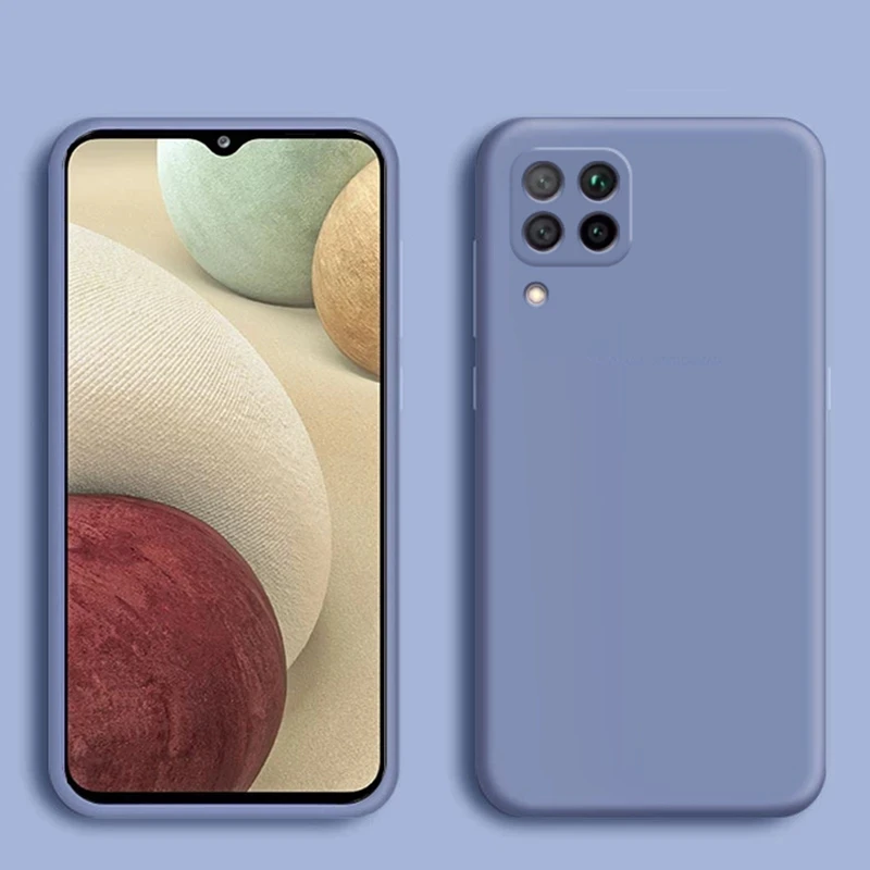 For Samsung Galaxy A12 Case Cover for Samsung Galaxy A22s 5G A03s A22 A32 4G A52 M12 M22 M32 M52 Phone Shell Liquid Silicon Case - náhled 2