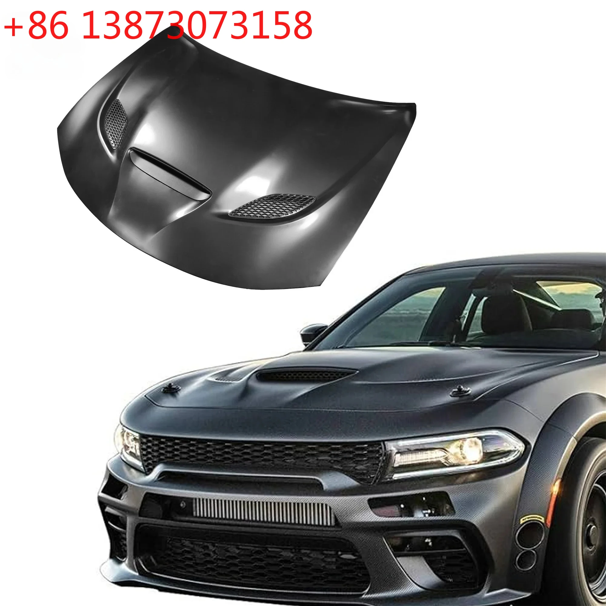 

HongHang Factory Auto Car Front Engine Hellcat Hood for Dodge Charger Accseeories Hoods 2013-2021
