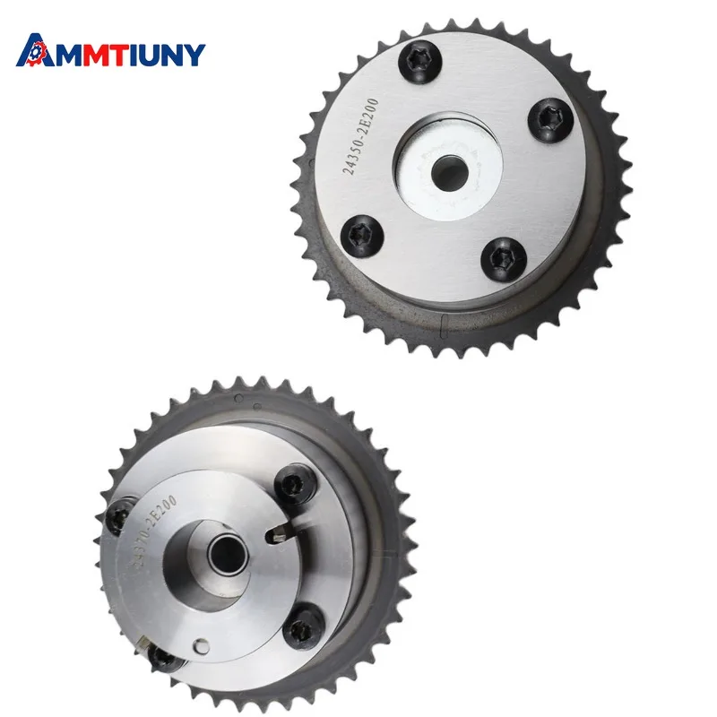

2PCS Intake Exhaust Variable Valve Timing VVT Sprocket Set 24350-2E201 24370-2E200 For Kia Forte Hyundai Elantra 2.0L 2014-2018