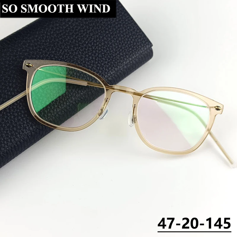 

Denmark Brand Ultra-Light Square Glasses Frames 6609 Retro Fashion Design Eyeglasses Titanium Acetate Screwless Man's Spectacles