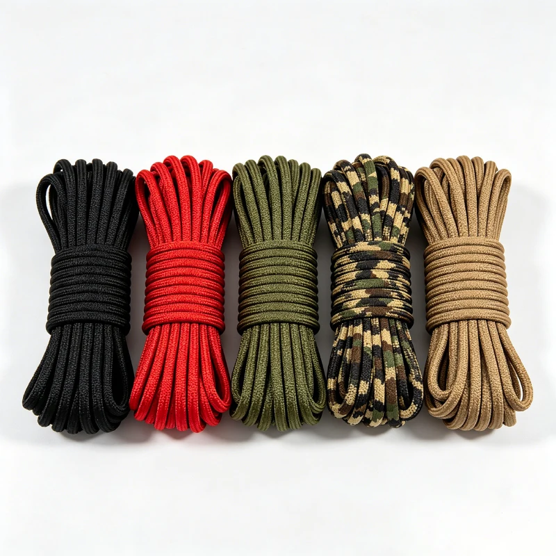550 Paracord 7 Strand 4mm Durable Camping Accessories Outdoor Survival DIY Bracelet Rope Hiking Clothesline Camping Gadgets 1