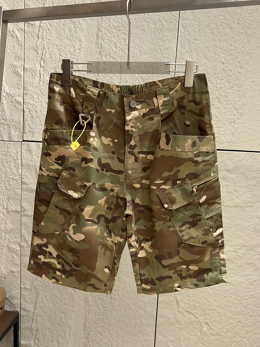 

American Camouflage Quick Dry Breathable Men's Outdoor Workwear Shorts Polyester Cotton Blend Summer Youth Fashion
