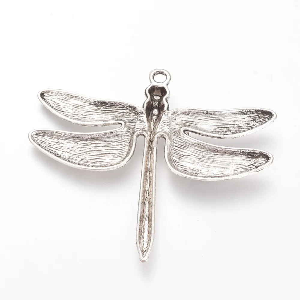 5pcs  style Alloy Big Pendants Dragonfly Cadmium Free Nickel Free Lead Free Antique Silver 63.5x72x5.5mm Hole: 3.5mm