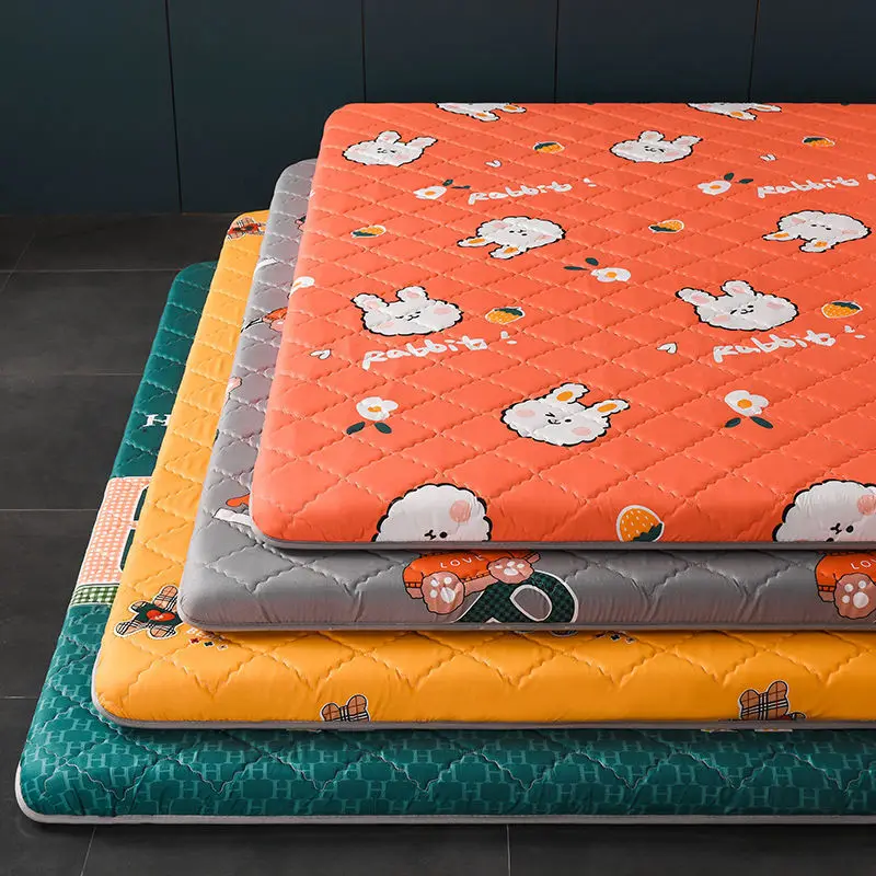 Tatami Mattress Sleeping Pad Student Cartoon Dormitory Sponge Double Mattress Futon Floor Mat Mattress Topper for Renting Bed