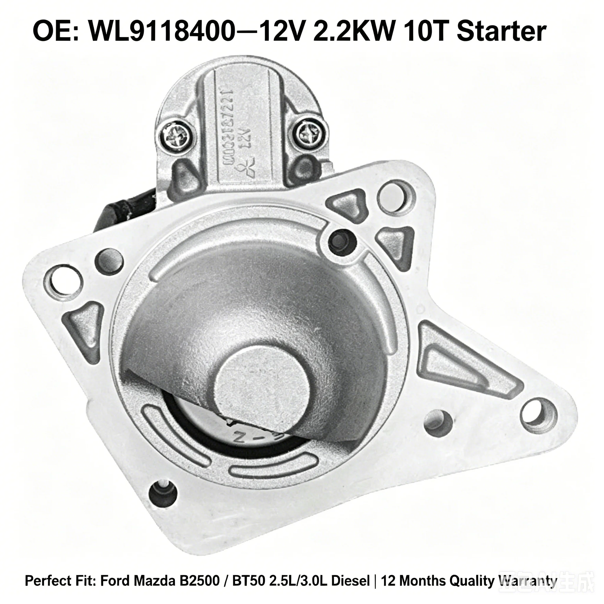WL9118400 12V 2.2KW 10T Starter Motor Auto Engine Starter Compatible with BT50 B2500 Ranger Diesel Engine Replacement Part