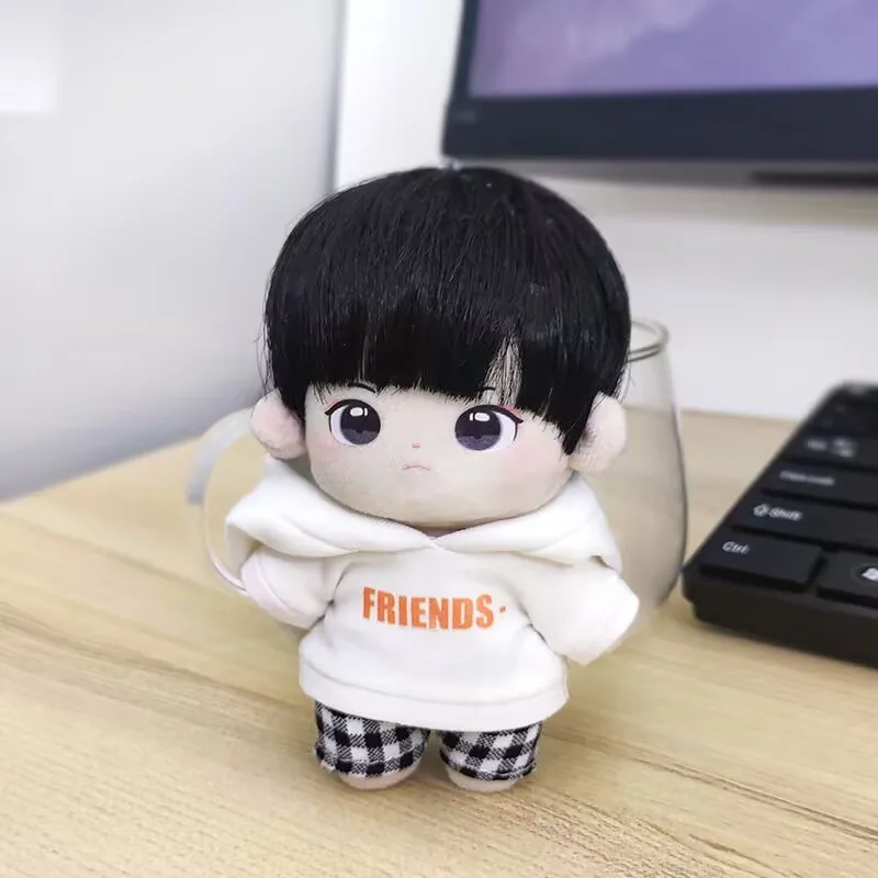 دمية قطنية 10 سم، لعبة قطيفة غير سمة، هوديي وانغ ييبو، ملابس أطفال، زخرفة دمية هدية عيد الميلاد
