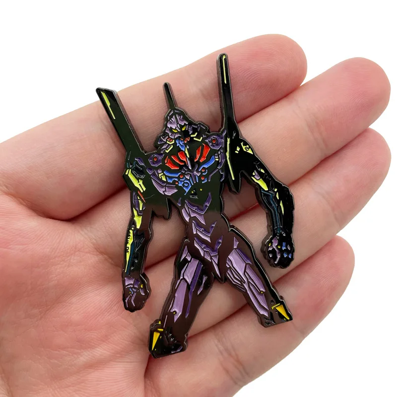 Neon Genesis Evangelion EVA-01 Anime Lapel Pins Backpack Jeans Enamel Brooch Pin Women Fashion Jewelry Gifts Cartoon Badges