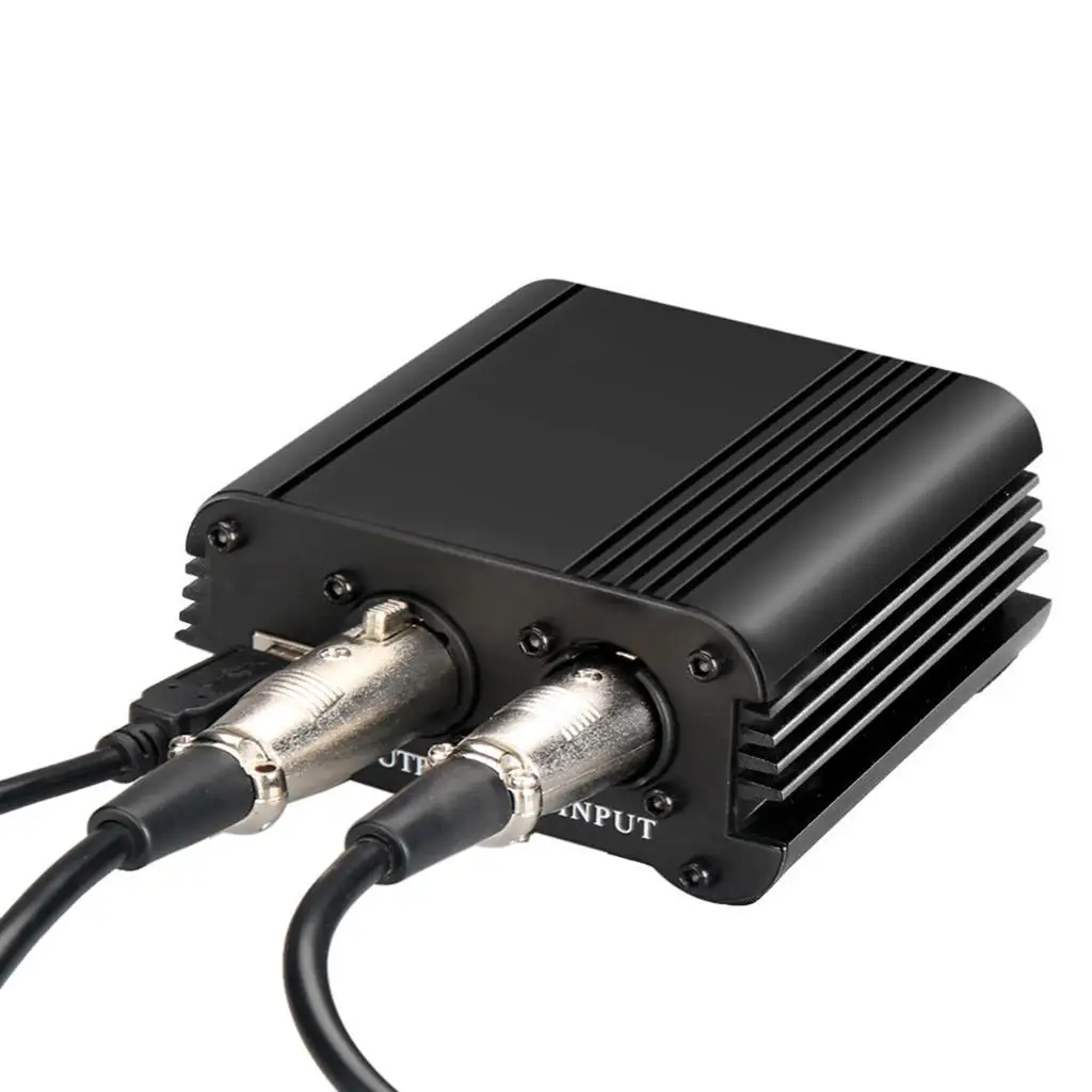 USB Powered 48V Phantom Supply XLR Mic Audio Cable for Recording Room and Broadcasting Station