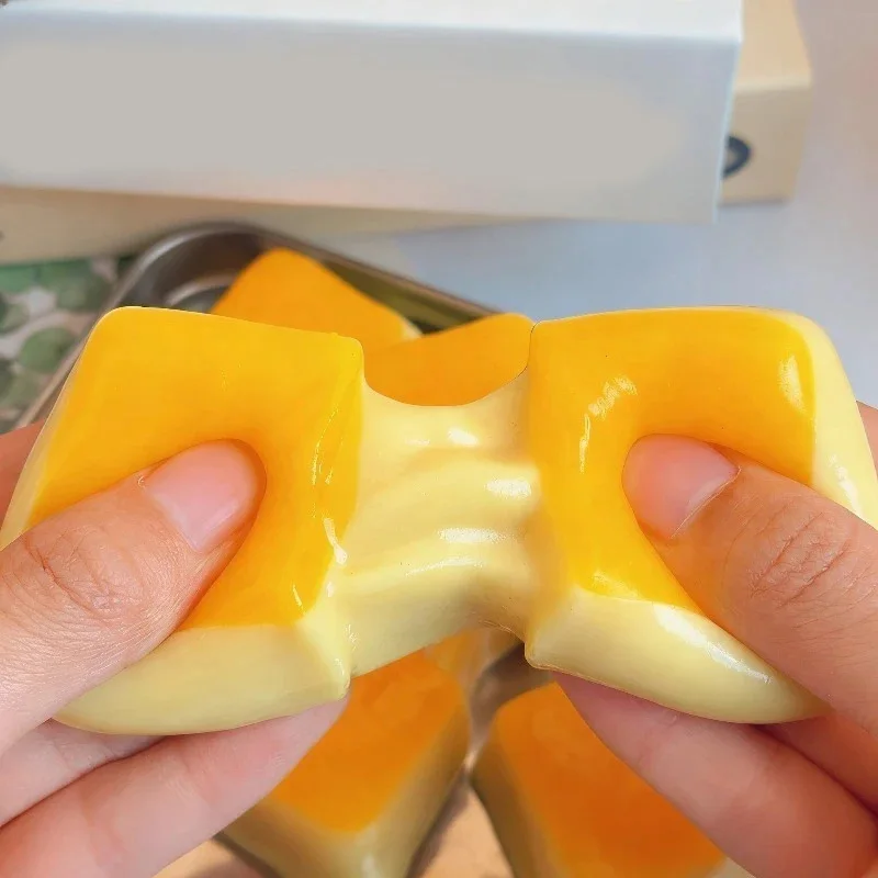 Squishy Rice Cake Stress Relief Toy Squeeze Fidget Toys for Kids Adults Realistic Soft Stretchy Sensory Gift Anti-stress
