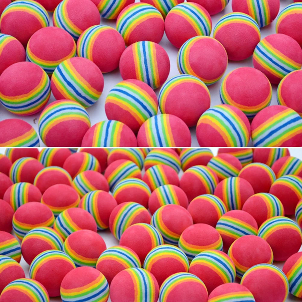 

20pcs Golf Balls Soft Lightweight EVA Sponge Rainbow Design Practice Training Approach Shot Gifts for Kids Toddler