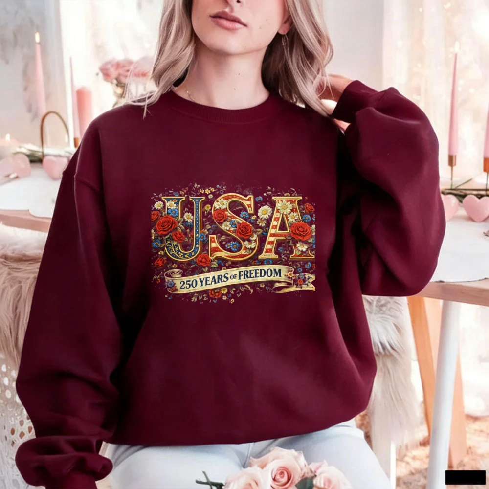 

Термокуртка с капюшоном в стиле ретро: флаг США, цветы, День независимости, 250-летие, патриотический цветочный принт, свобода, винтажная Америка