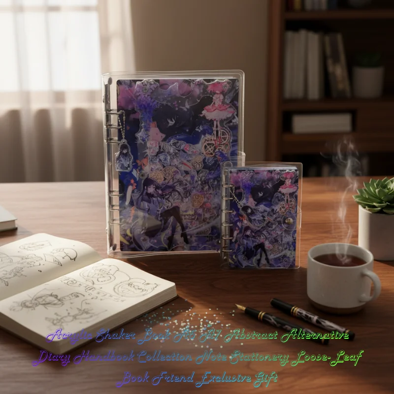 

Acrylic Shaker Book A5 A7 Abstract Alternative Diary Handbook Collection Note Stationery Loose-Leaf Book Friend Exclusive Gift