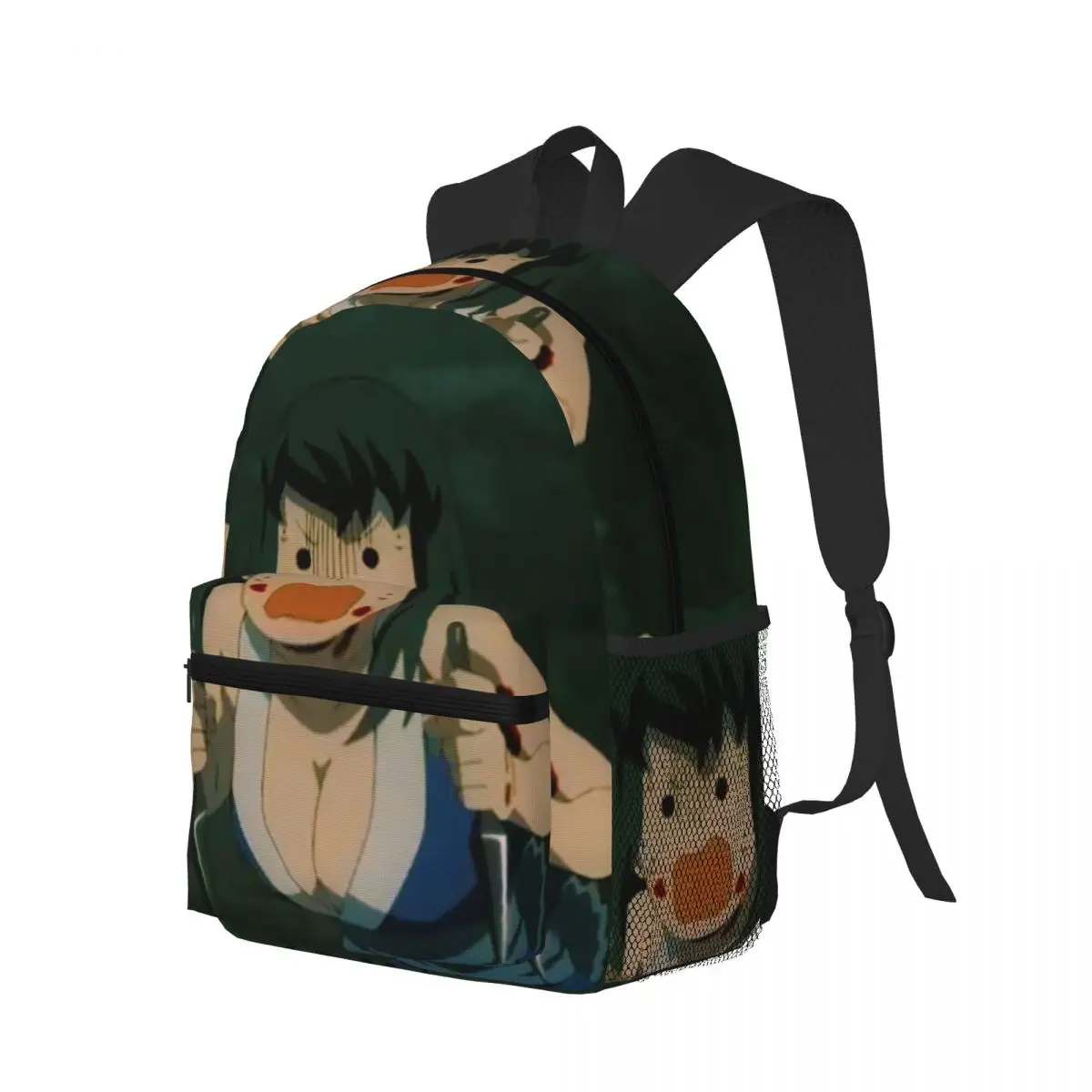 อะนิเมะนักฆ่าปีศาจ มากิโอะ ซูมะและฮินาสึรุกระเป๋าเป้สะพายหลังนักเรียนกระเป๋าเดินทางเดย์แพ็คสำหรับผู้ชายผู้หญิงกระเป๋าหนังสือกระเป๋าสะพาย
