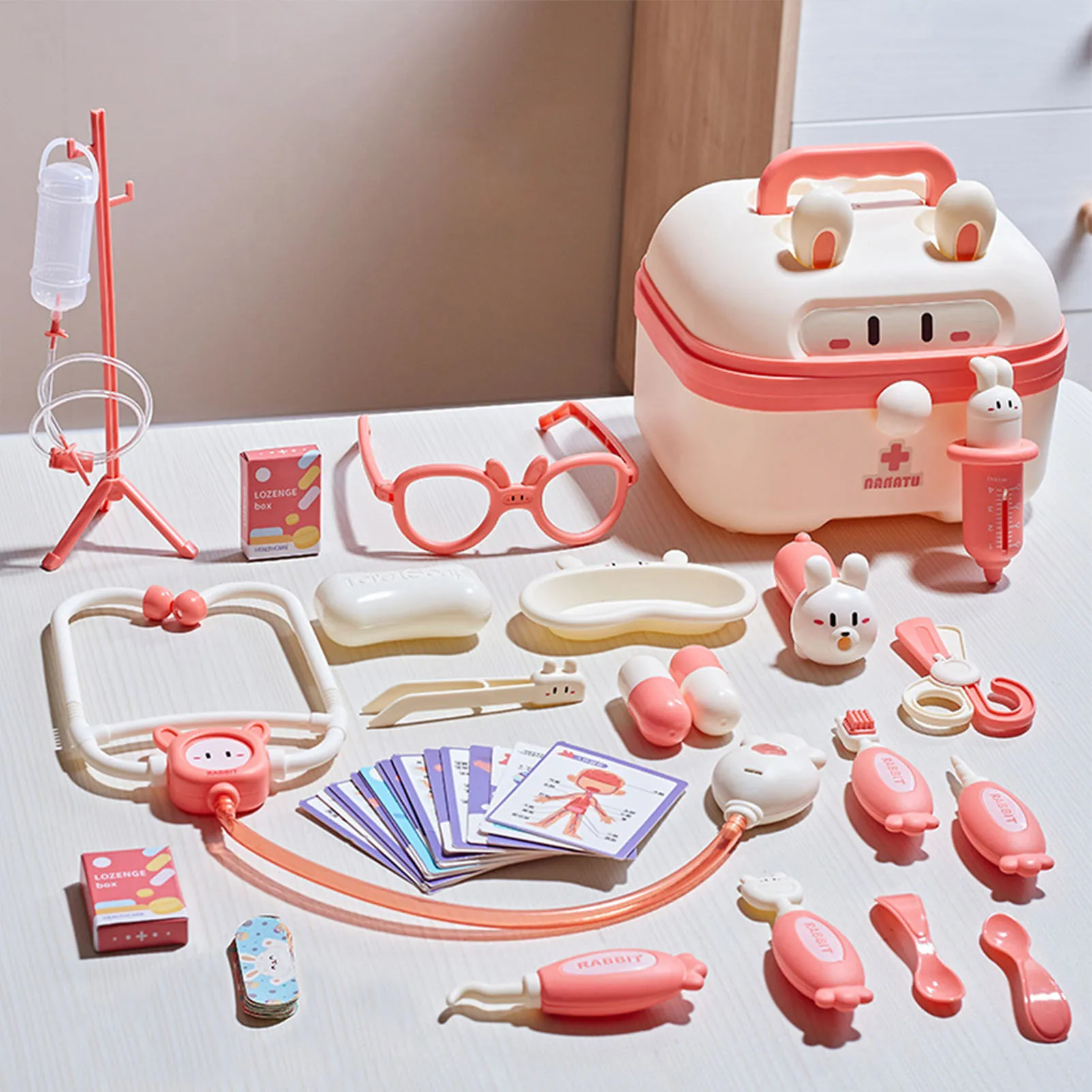 1 Set Medical Toy Kids Doctor Pretend Role Play Kit Simulation Dentist Box Girls Educational Game Toys For Kids Stethoscope Toys