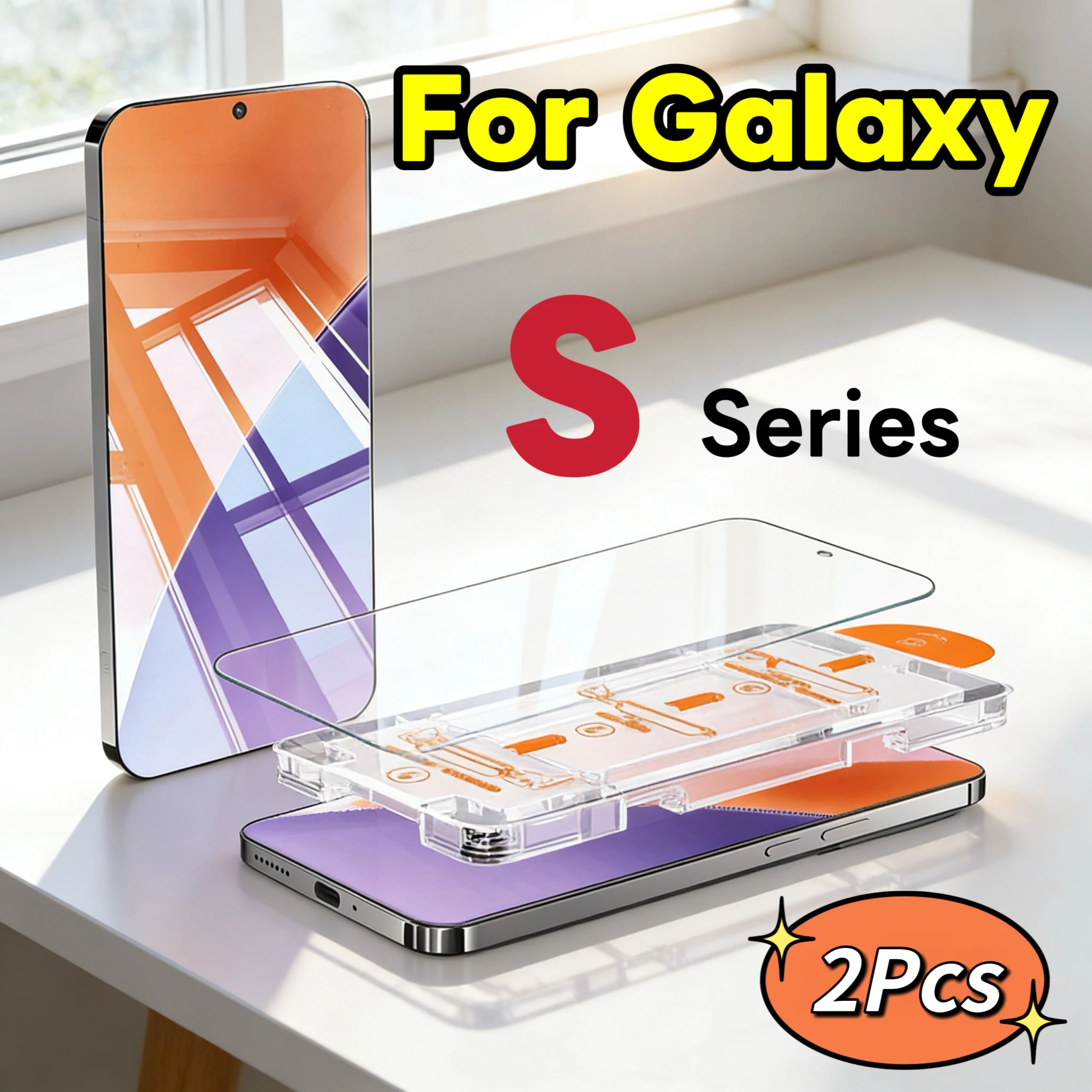 2 Stück hochauflösende Displayschutzfolien aus gehärtetem Glas, kompatibel mit der Galaxy S26 S25 S24 S23 S22 S21 Plus Ultra Serie