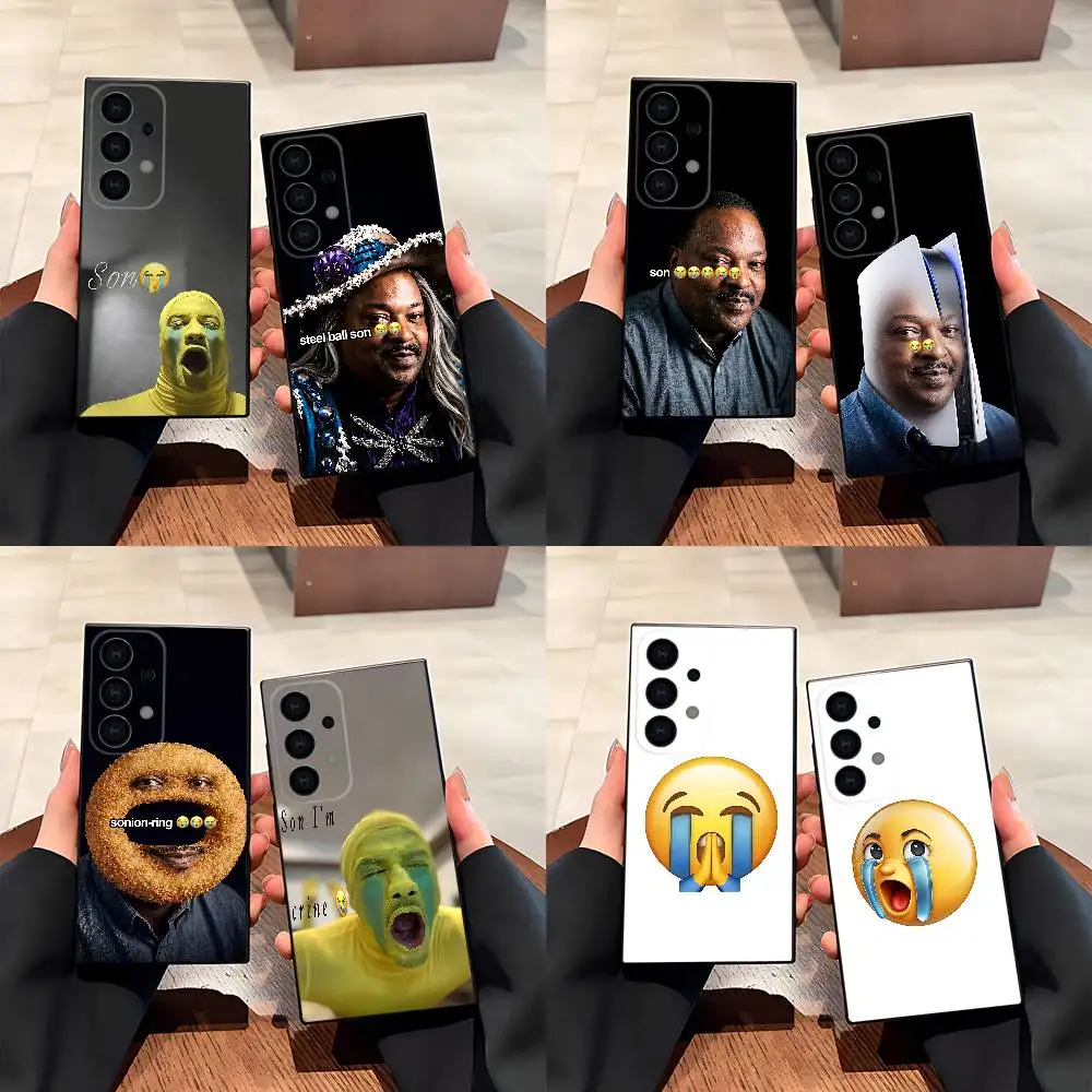 Crying Emoji Son Phone Case For Samsung Galaxy S22 S24 S20 S25 S23 S26 S10 5G Ultra Plus Fe Custom Cover
