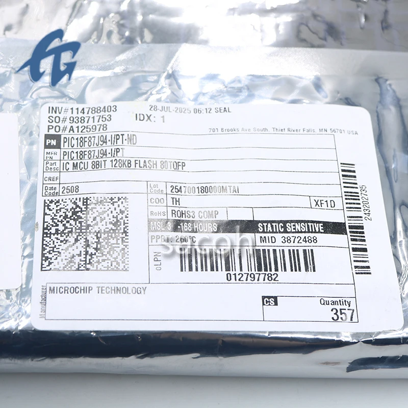 SACOH Electronic Components 100% Brand New Original In Stock 1Pcs PIC18F87J94-I/PT