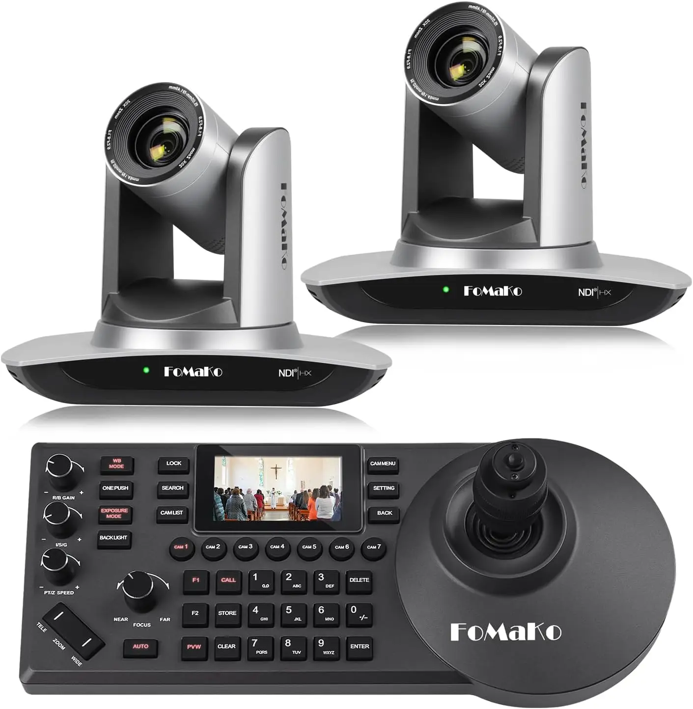 NDI PTZ Camera Bundle 20X Optical Zoom BN402 HDMI PTZ Camera And Controller Keyboard PTZ Camera Kit Bundle