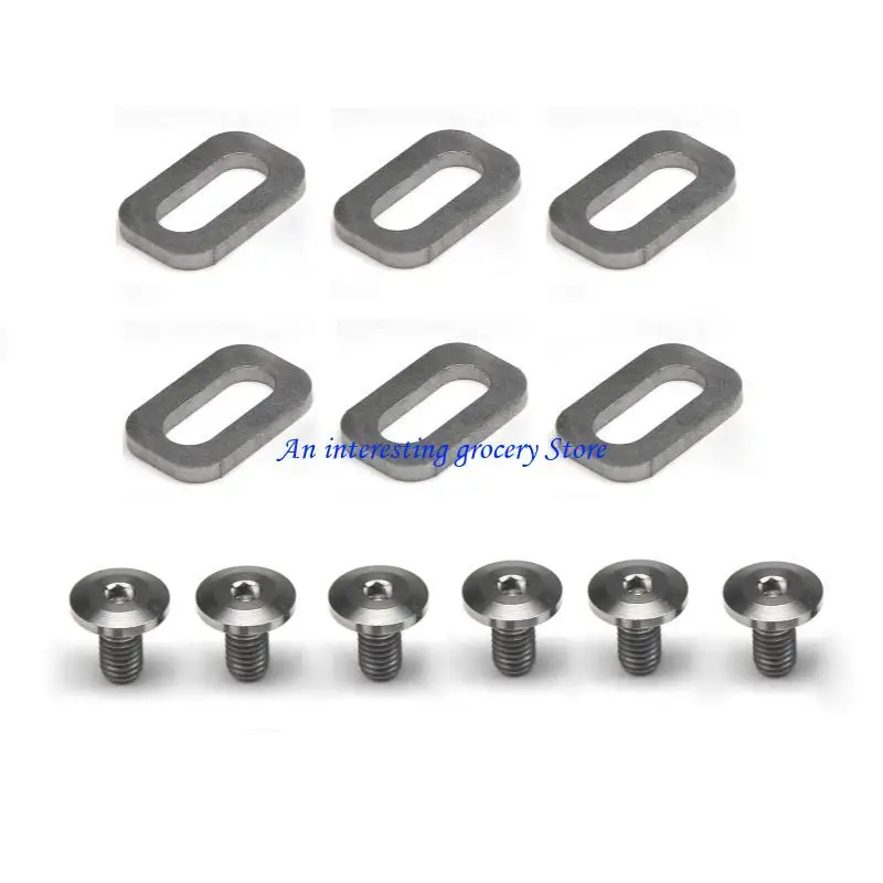 652d 6pcs قوة عالية للبراغي التيتانيوم الفواصل الفواصل الدراجة المرابط براغي وفراف ل Look Road Bike Mountain Rustp