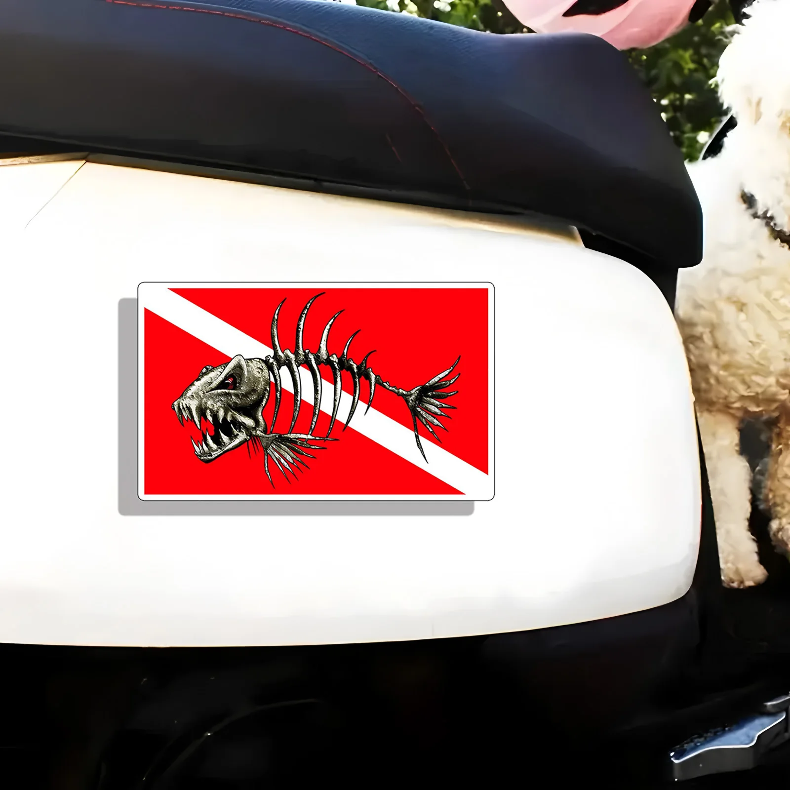 

70127# Bonefish Flag Car Bumper Window Stickers For Car Truck Van Fashion Decals Vinyl Material Stickers