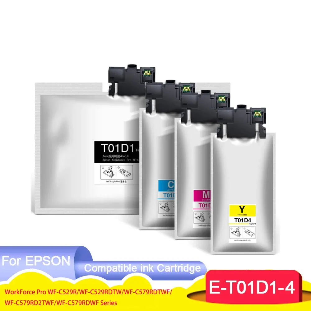 For Epson T01D1 T01D C13T01D100 Premium Compatible Inkjet Ink Bag Cartridge for Epson WorkForce Pro WF-C529R WF-C579R Printer