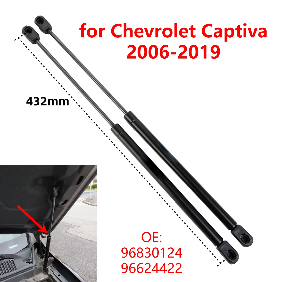 

2 шт. 96830124 Газовые упоры капота для Chevrolet Captiva 2006-2019