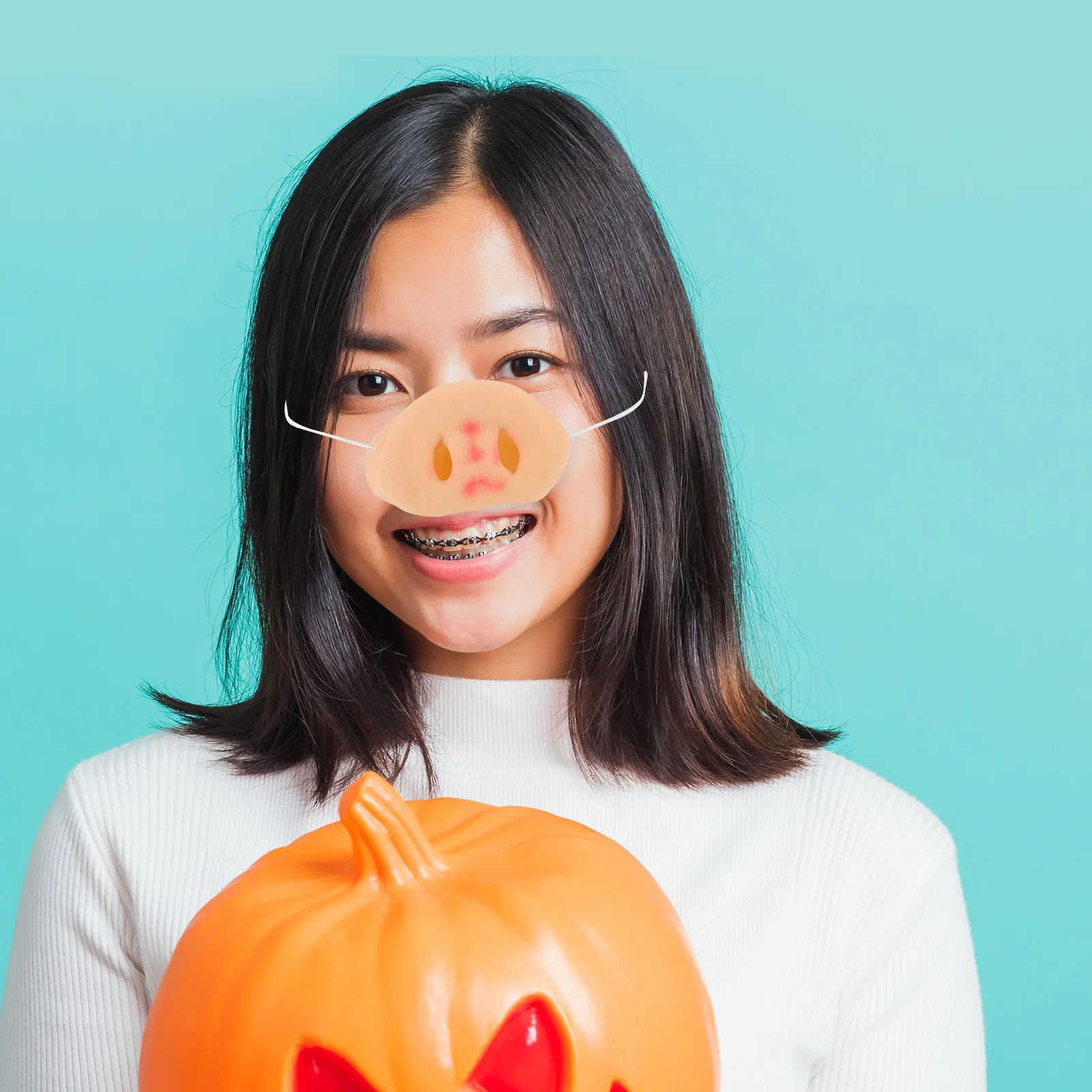 

1Set Pig Nose and Ears Set Realistic Pig Cosplay Accessories Halloween Party Funny Costume Props Halloween Masks