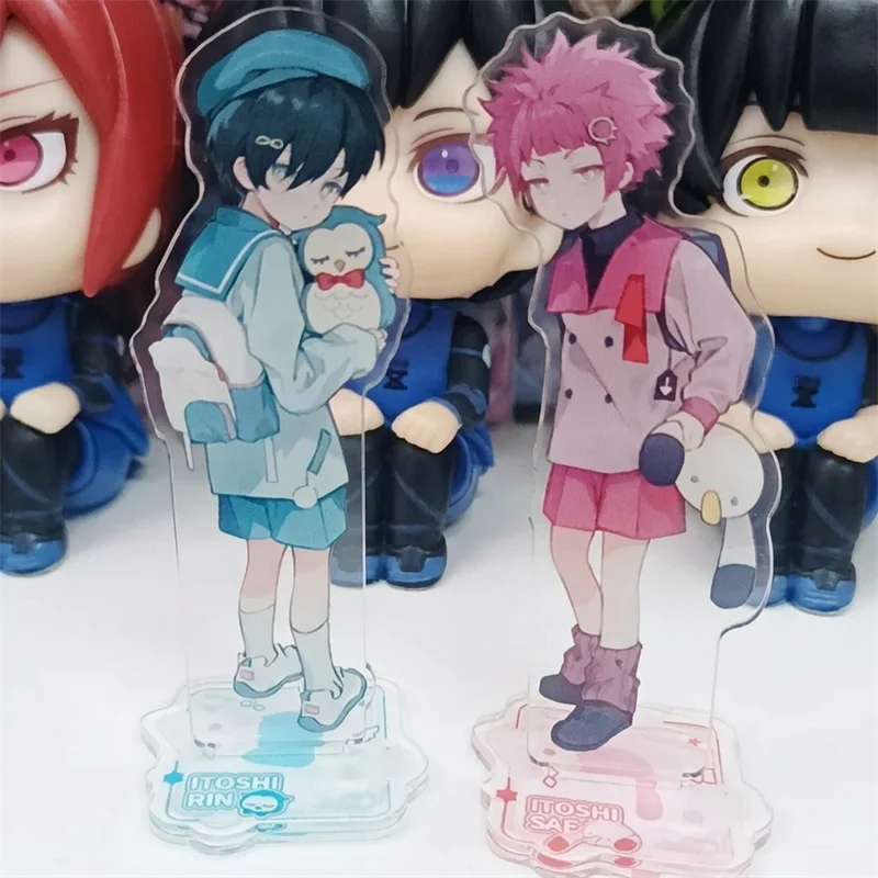 Anime Blue Lock Itoshi Rin Itoshi Sae Cosplay Acrylic Stand Model Figure Desktop Ornament 2Pcs Accessories Decoration Prop