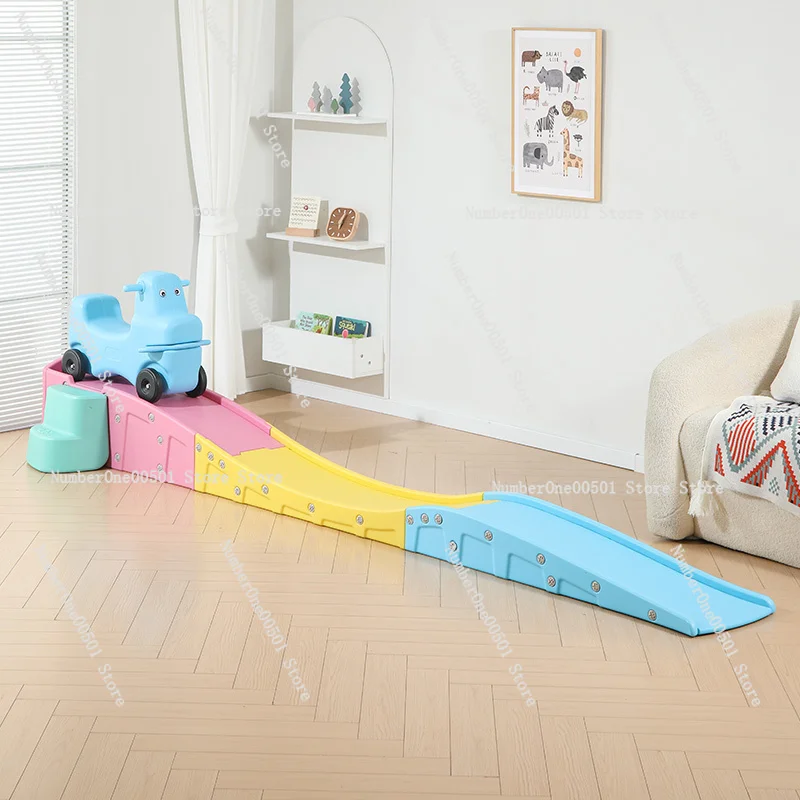 B-M Plastic Toy White Color Roller Coaster Game for Children Children's Sliding Track Sliding Slide Three-stage Sliding Car