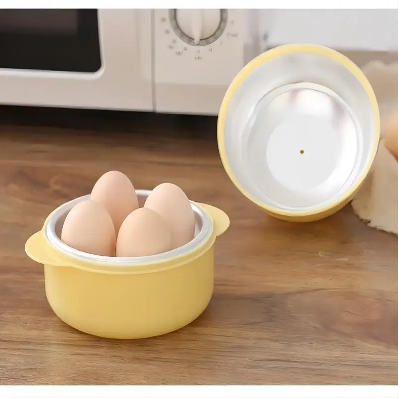 

Creative Egg Type Microwave Egg Steamer, 4 Eggs Models, Kitchen Tools