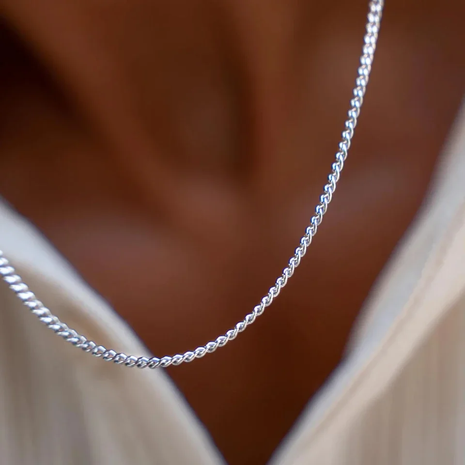 Stainless steel jewelry men's necklace fashionable golden color Cuban chain length 55/58cm collar acero inoxidable mujer gift