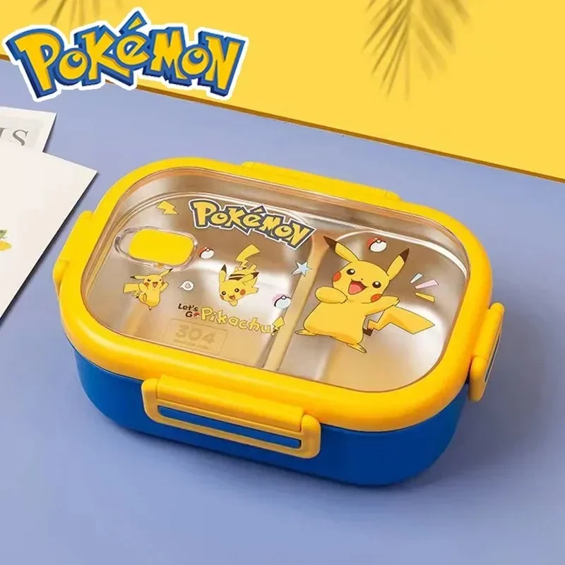 

Pokémon Bento Box Cartoon Cute 304 Stainless Steel Divided Meals Student Office Worker Portable Lunch Plate Friend Birthday Gift