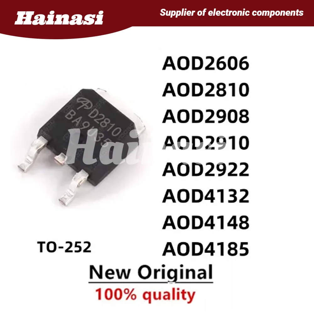 

(100PCS)100% QUALITY AOD2606 2810/2908/2910 TO 252 60V AOD2922 /4132/4148 N-channel MOS field effect tube AOD4185