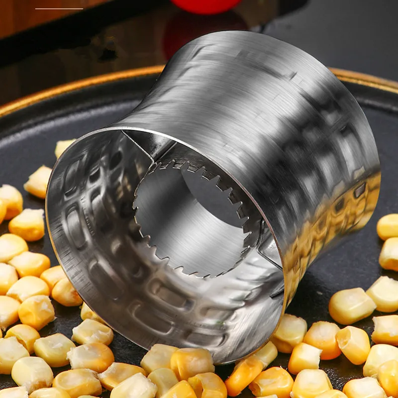 New 304 Stainless Steel Corn Peeler Stripper Rotate Corn Thresher Cob Cutter Remover Fruit Vegetable Tool Kitchen Gadget