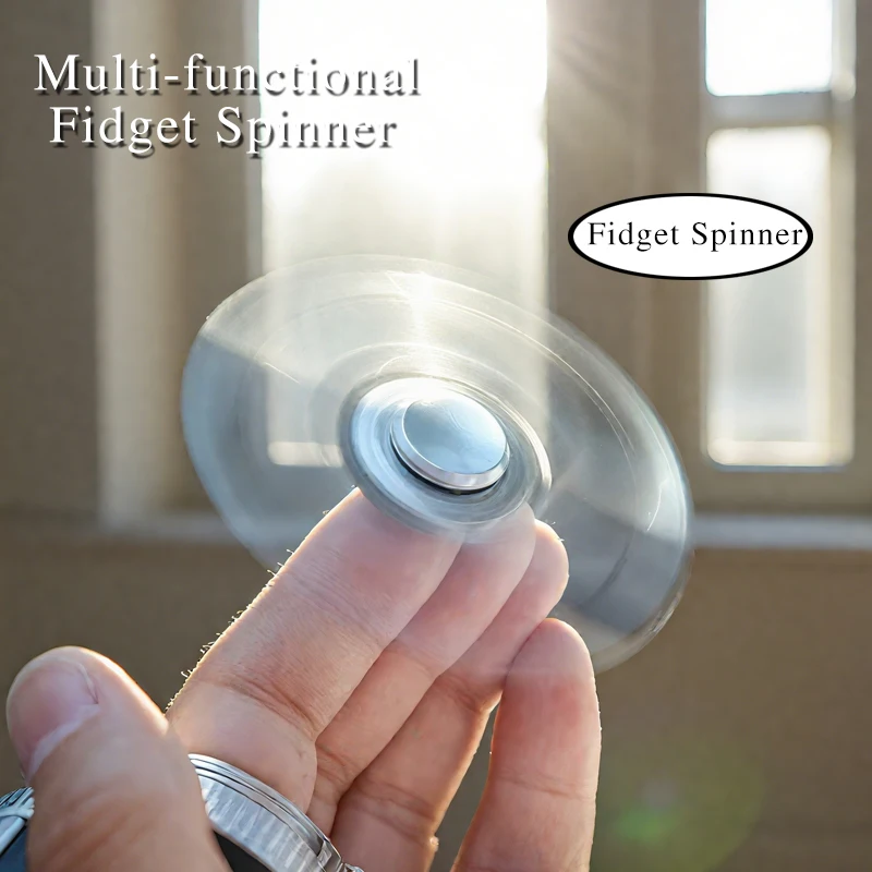 耐久性のあるメタル製フィジェットスピナー 3-in-1: 不安軽減ハンドトイ + キーホルダー + 栓抜き、楽しくて機能的なEDCギア フィジェットトイ