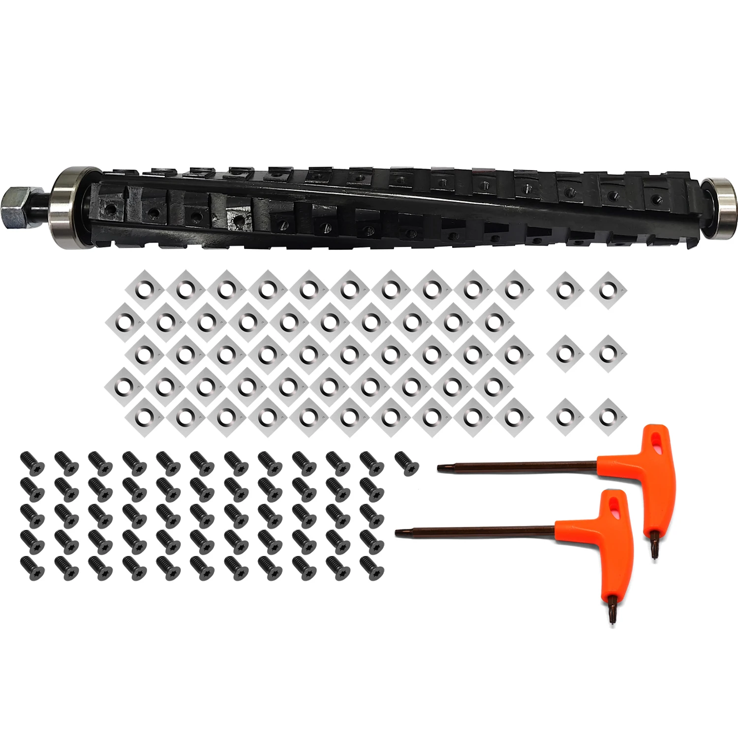 

13 Inch Spiral Cutter Head for DW735 Thickness Planer Helical Spiral Cutterhead with Replaceable Carbide Inserts