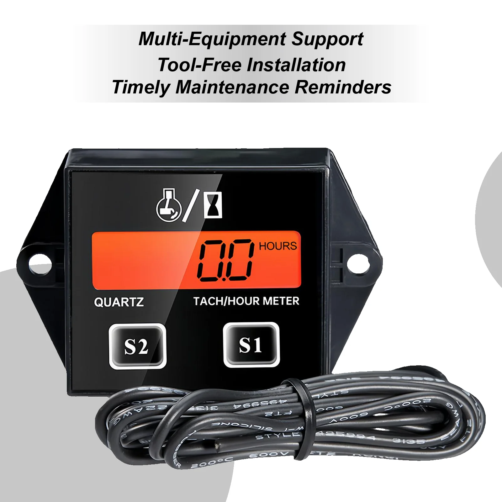 Small Engine Tachometer Real-Time RPM Display Meter Support Tool Engine RPM Meter For Friends Men Outdoor Repair Maintenance