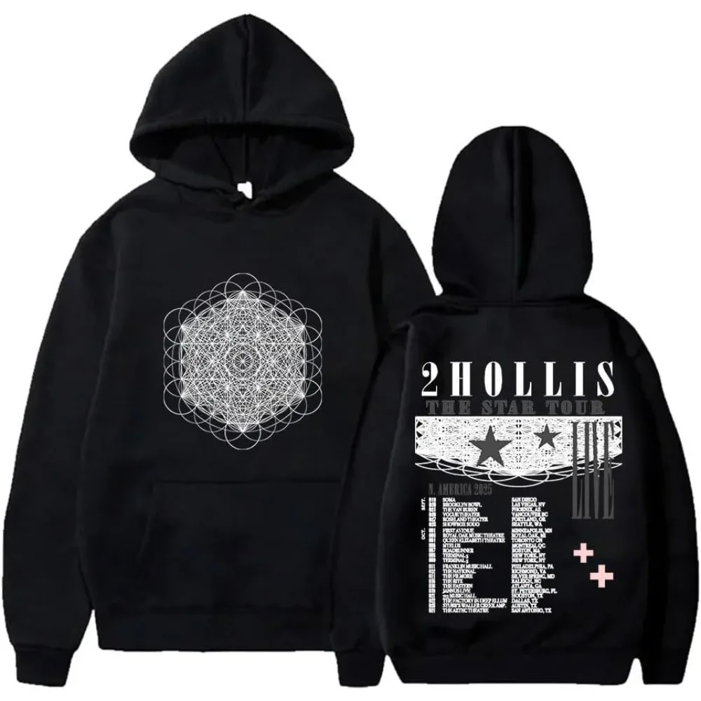 

2hollis The Star Tour 2025 Merch Hoodie Women Men Long Sleeve Sweatshirt Fashion Pullover Clothes